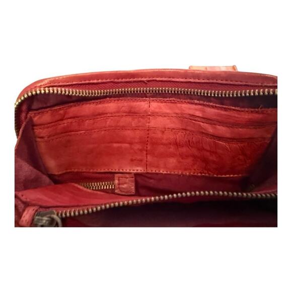 Platania Red Leather Wristlet Wallet Clutch - Picture 6 of 6